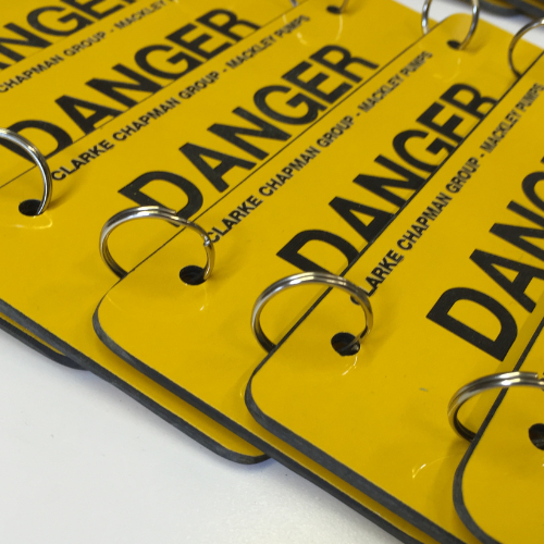 Laser Engraved Warning Tags